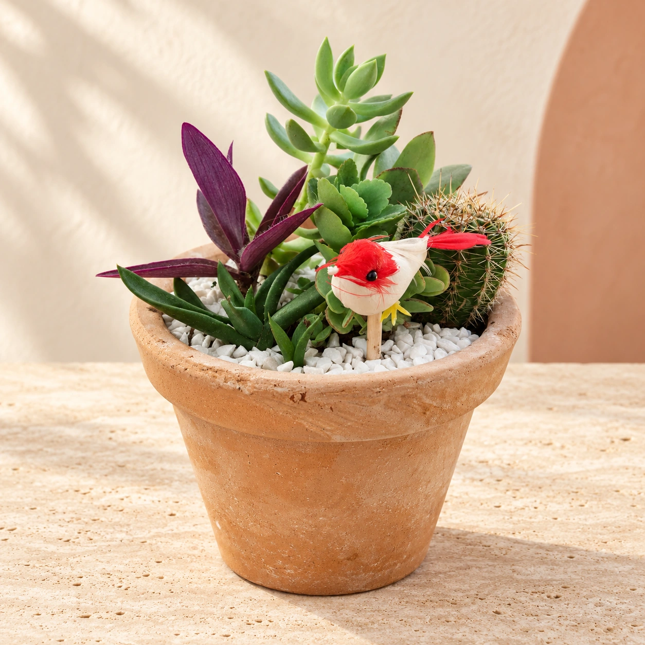 Mini jardim de suculentas da Luzia Flor