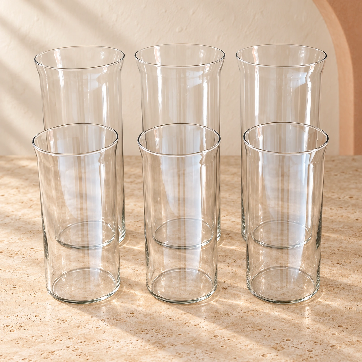 Vasos de vidro da Luzia Flor